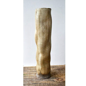 Wysoki wazon ceramiczny - beżowy