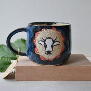 Kubek Krowa - niebieski