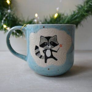 Kubek Szop z lizakiem- niebieski