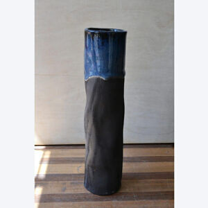 Wazon ceramiczny - prosty - czarny